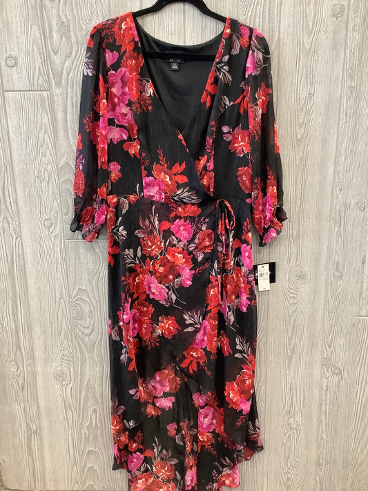 Black & Red Dress Casual Maxi By & By, Size Xl
