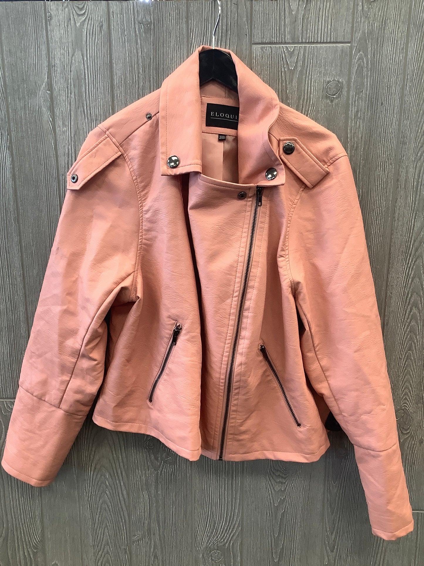 Pink Jacket Moto Eloquii, Size 3x
