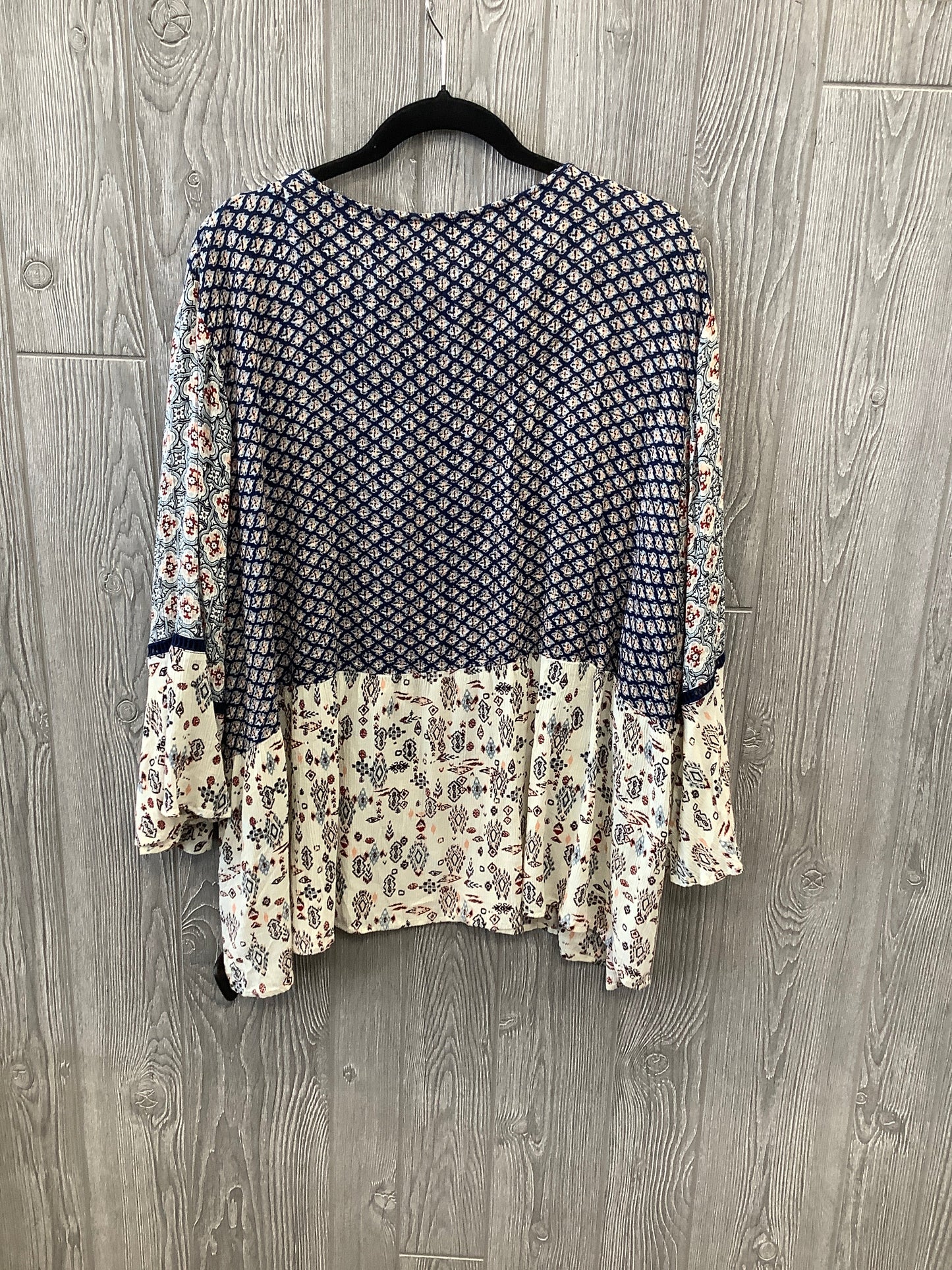 Multi-colored Blouse Long Sleeve Coldwater Creek, Size 3x