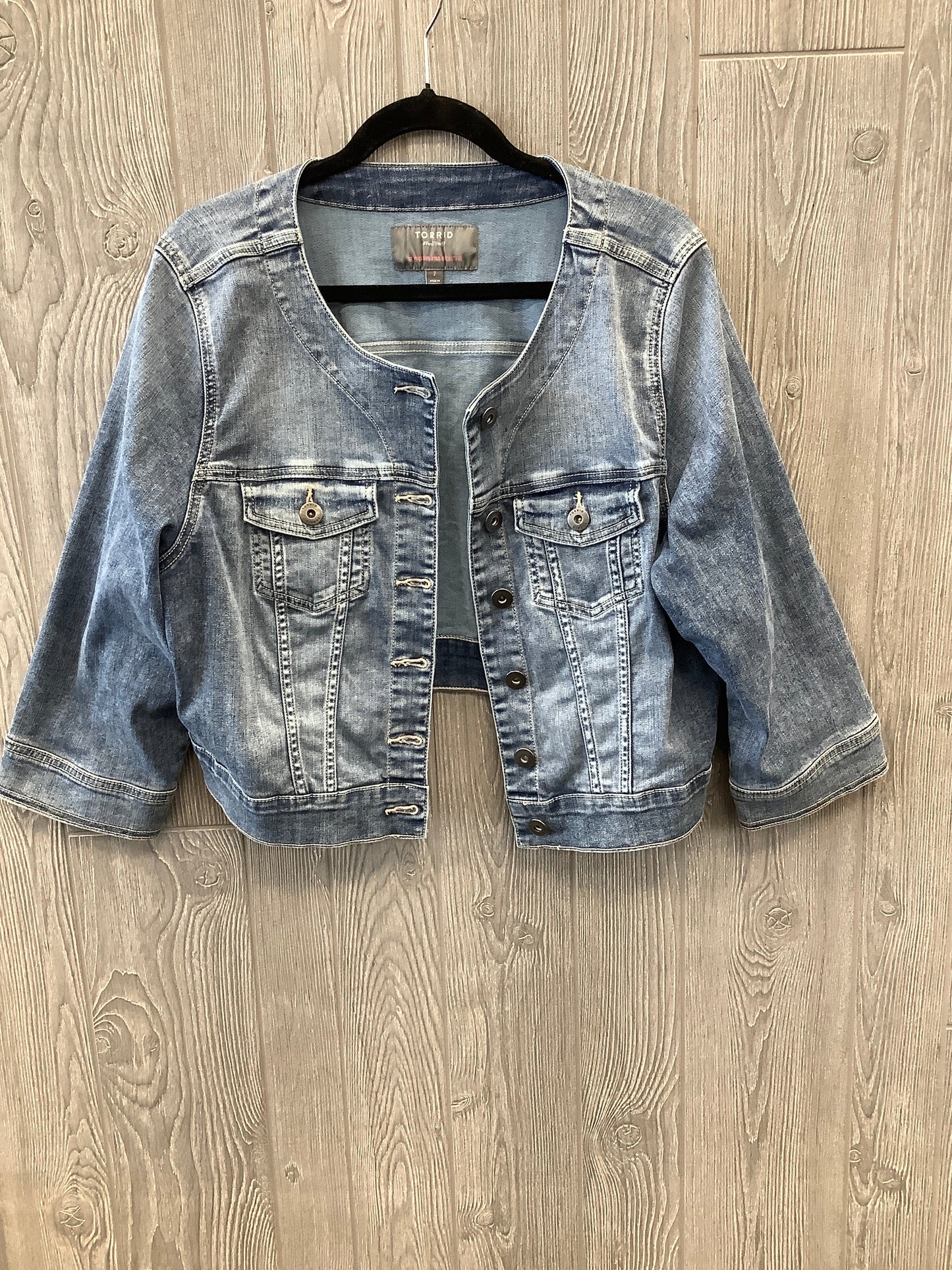 Blue Denim Jacket Denim Torrid, Size 2x