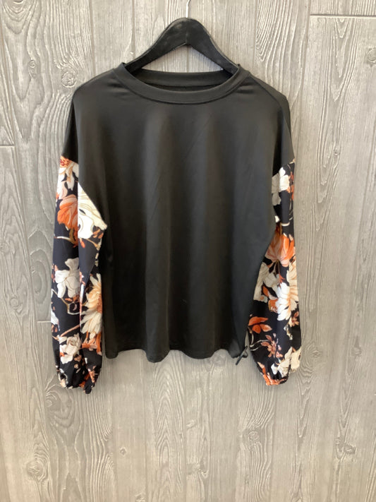 Black Top Long Sleeve Clothes Mentor, Size M