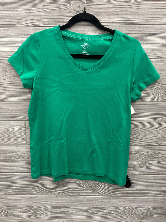 Top Short Sleeve Basic By St Johns Bay In Green, Size: M