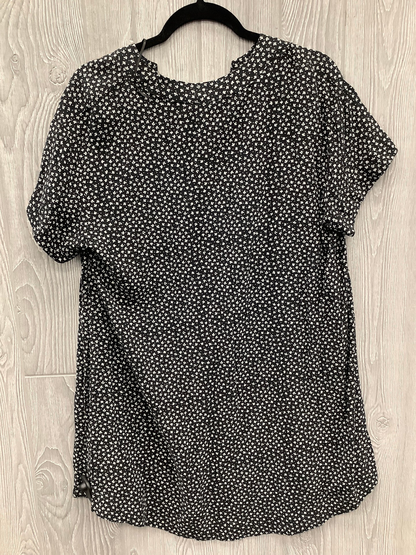 Tunic Short Sleeve By H&m In Black, Size: M