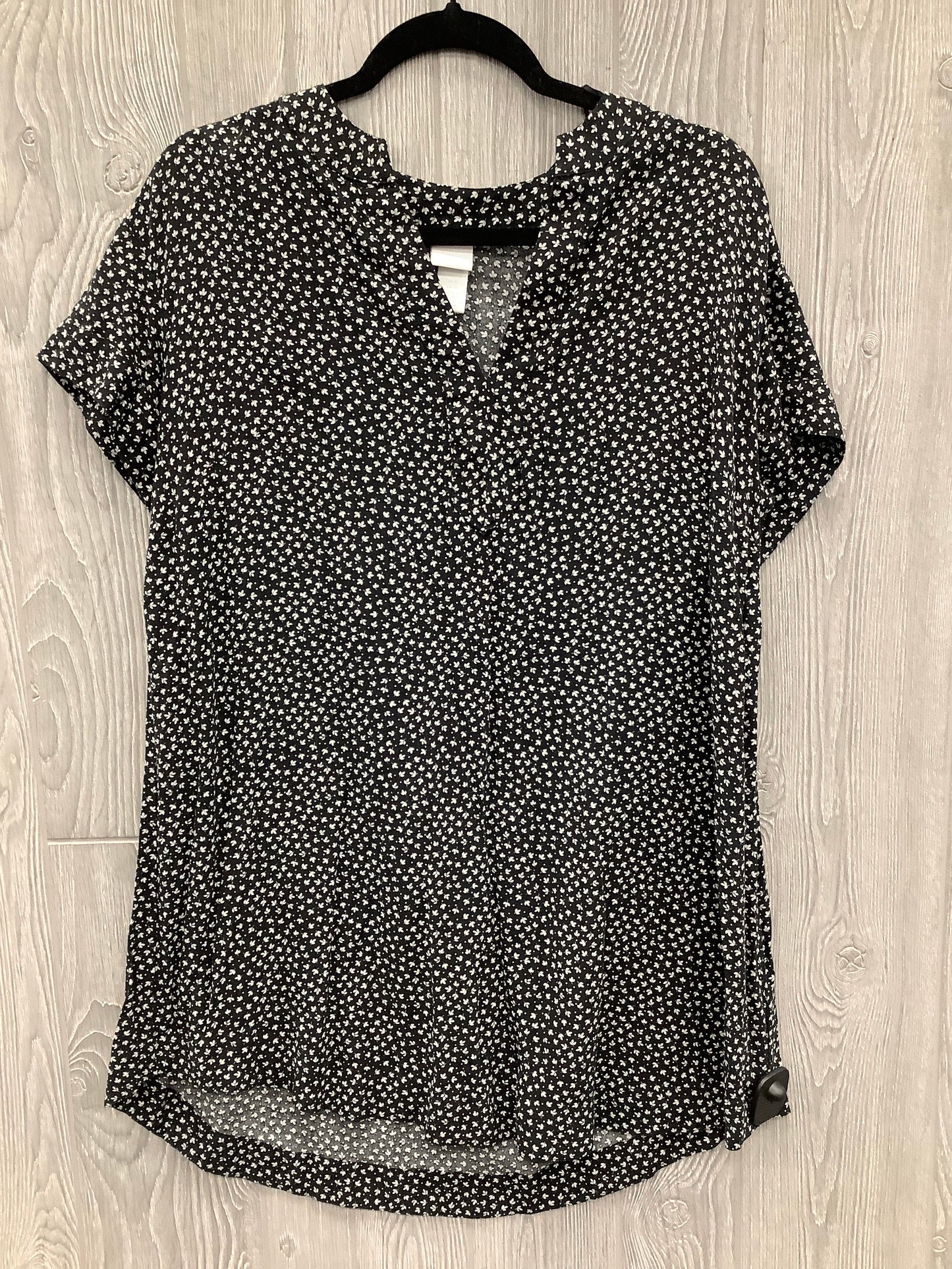 Tunic Short Sleeve By H&m In Black, Size: M