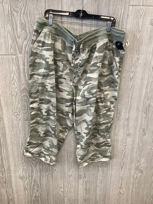 Camouflage Print Capris Woman Within, Size 20w