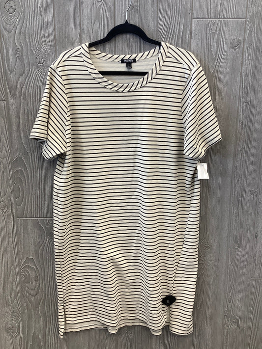 Striped Pattern Dress Casual Midi Buffalo David Bitton, Size Xl