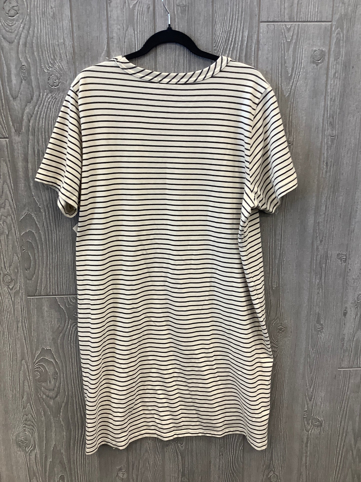 Striped Pattern Dress Casual Midi Buffalo David Bitton, Size Xl