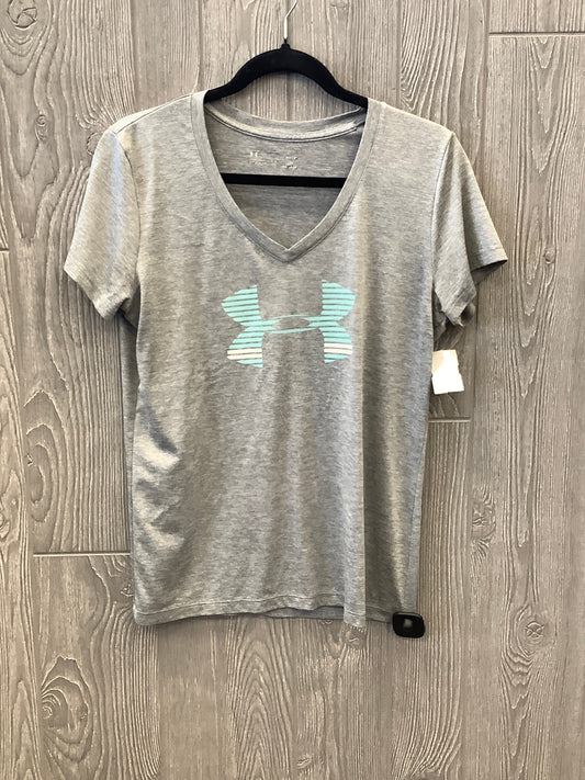 Grey Athletic Top Short Sleeve Under Armour, Size M