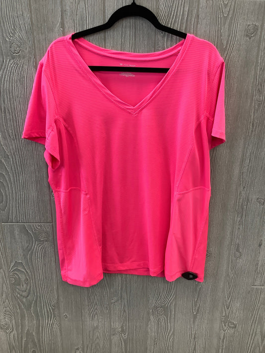 Pink Athletic Top Short Sleeve Tek Gear, Size 2x