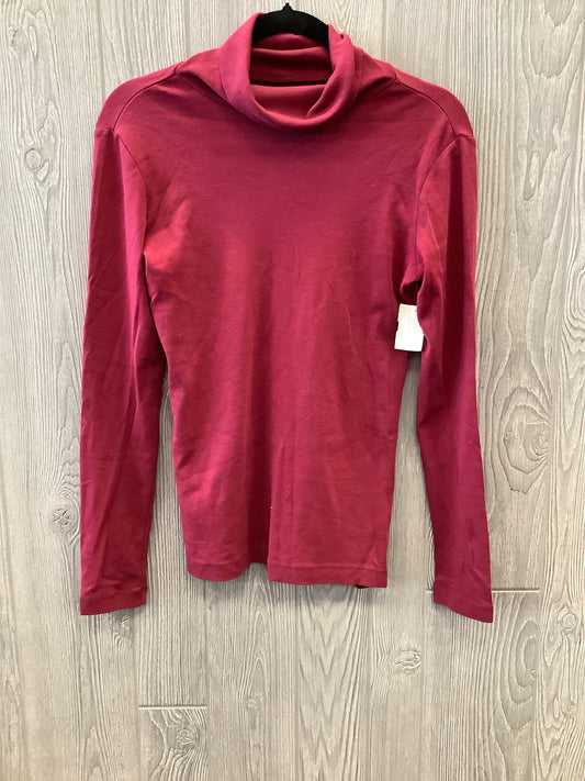 Top Long Sleeve By Eddie Bauer In Red, Size: S