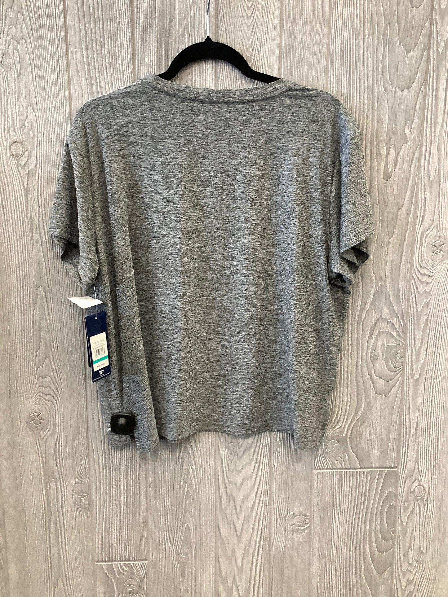 Athletic Top Short Sleeve By Reebok In Grey, Size: Xl