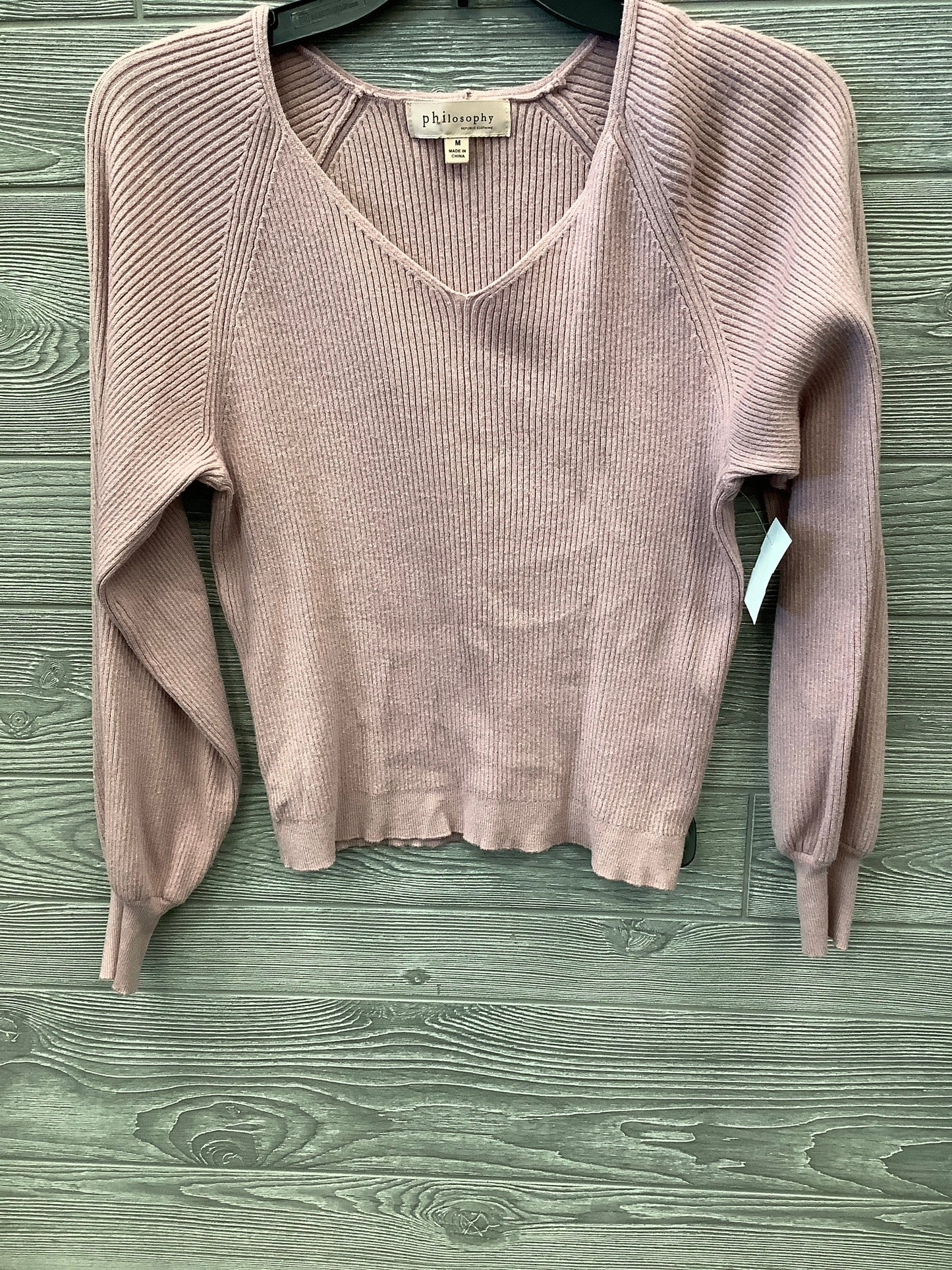 Sweater By Philosophy In Pink, Size: M