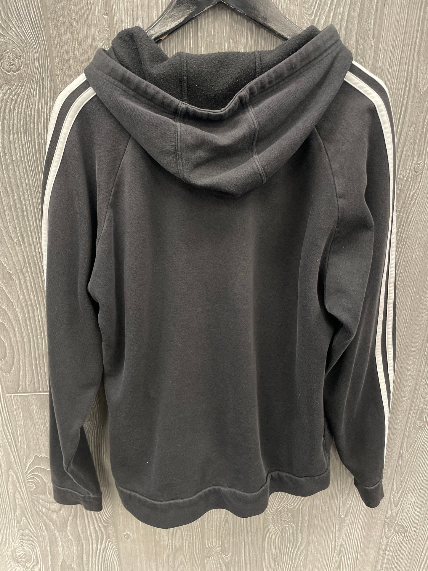 Athletic Sweatshirt Hoodie By Adidas In Black, Size: L