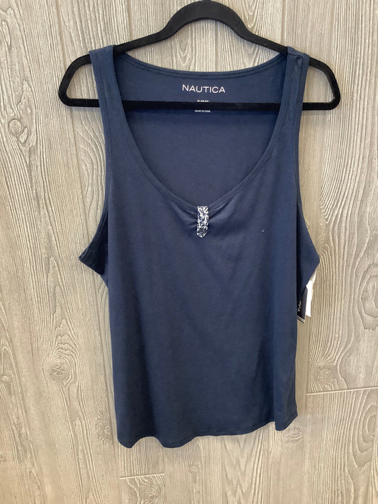 Tank Top By Nautica In Blue, Size: Xl