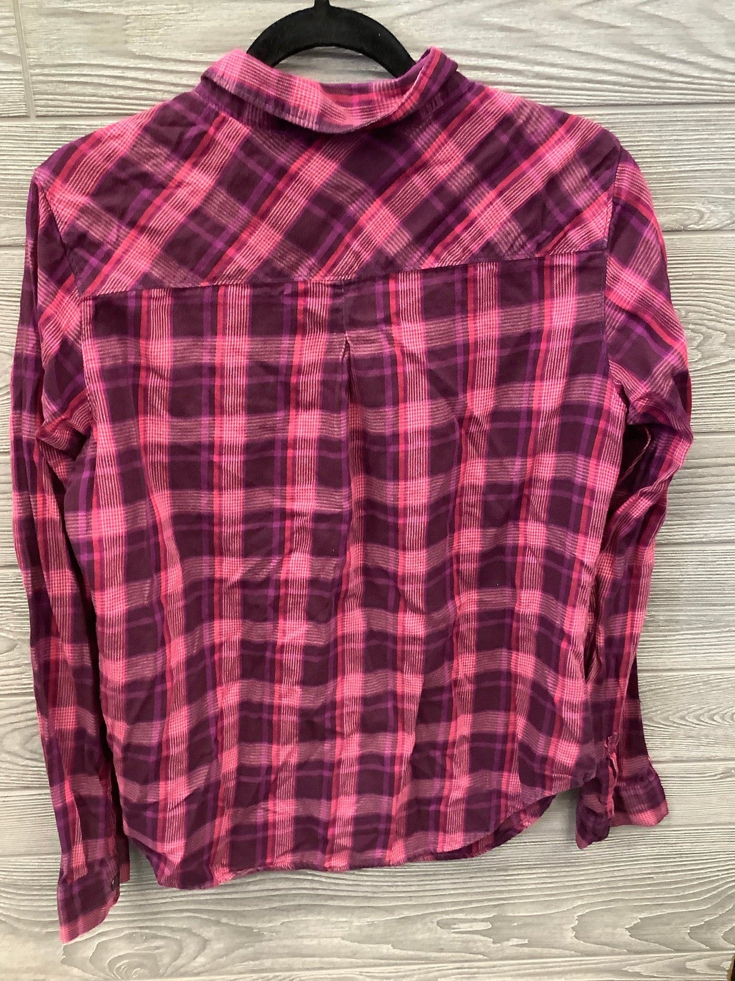 Top Long Sleeve By Columbia In Plaid Pattern, Size: M