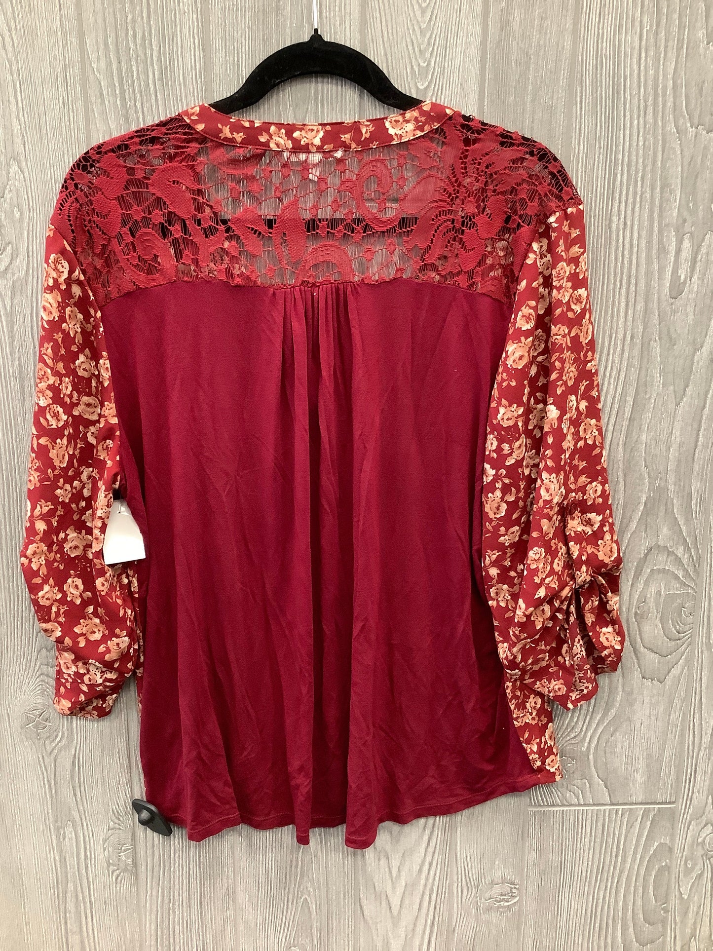 Top Long Sleeve By Maurices In Red, Size: Xl