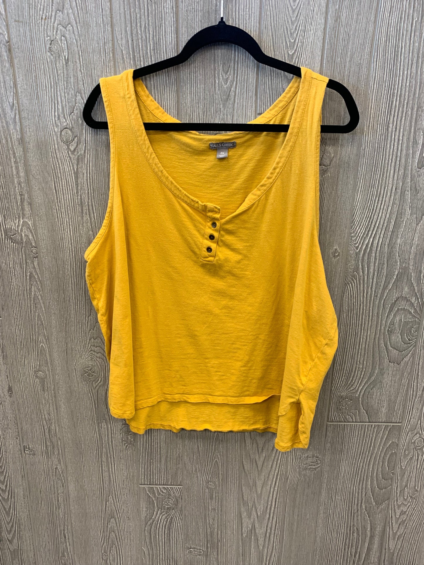 Tank Top By Falls Creek In Yellow, Size: 2x