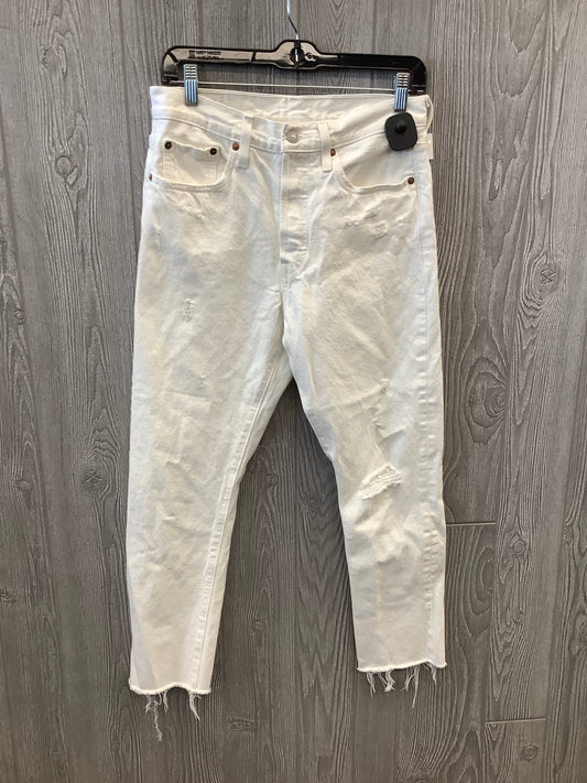 Jeans Skinny By Levis In White Denim, Size: 6