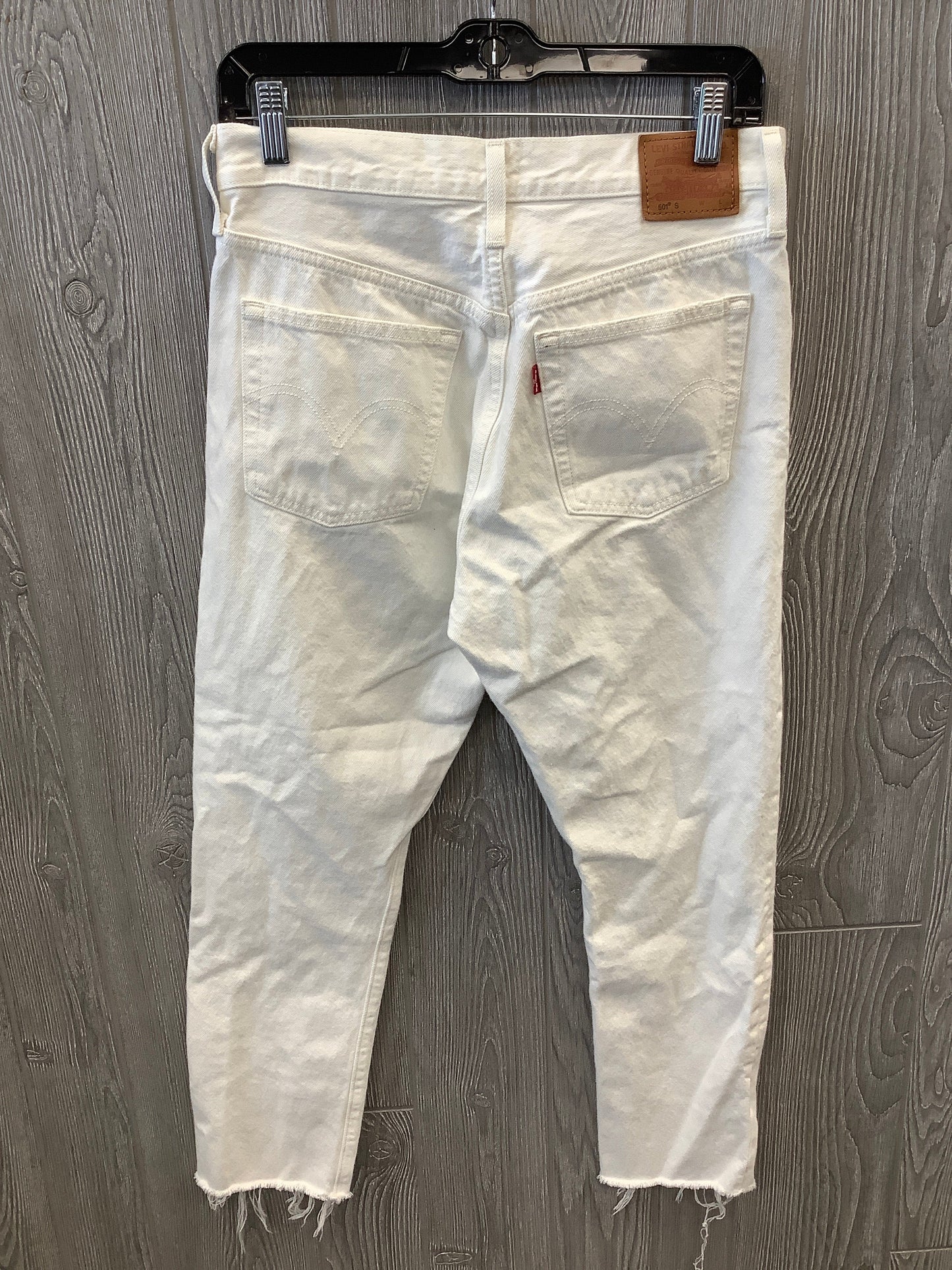 Jeans Skinny By Levis In White Denim, Size: 6