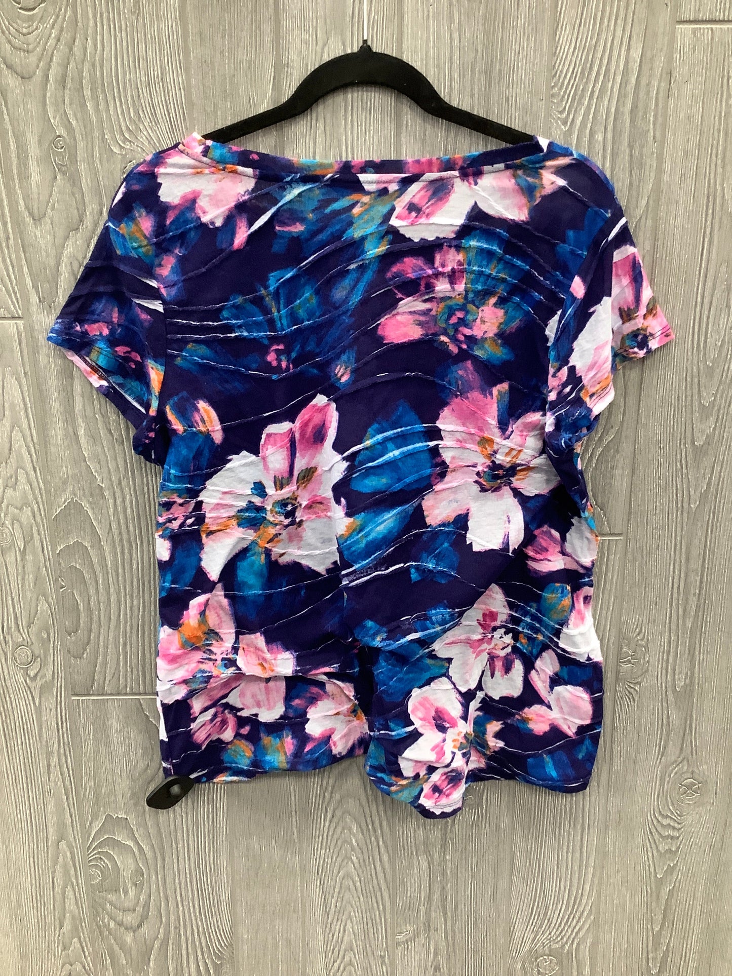 Top Short Sleeve By Simply Vera In Blue, Size: Xl