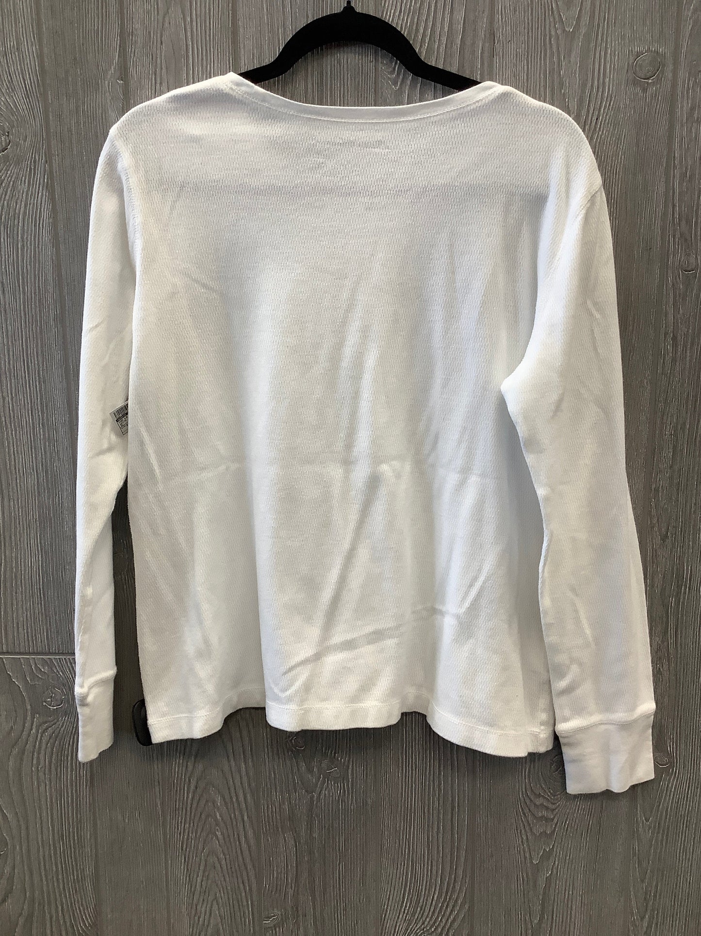 Top Long Sleeve By Eddie Bauer In White, Size: Xl