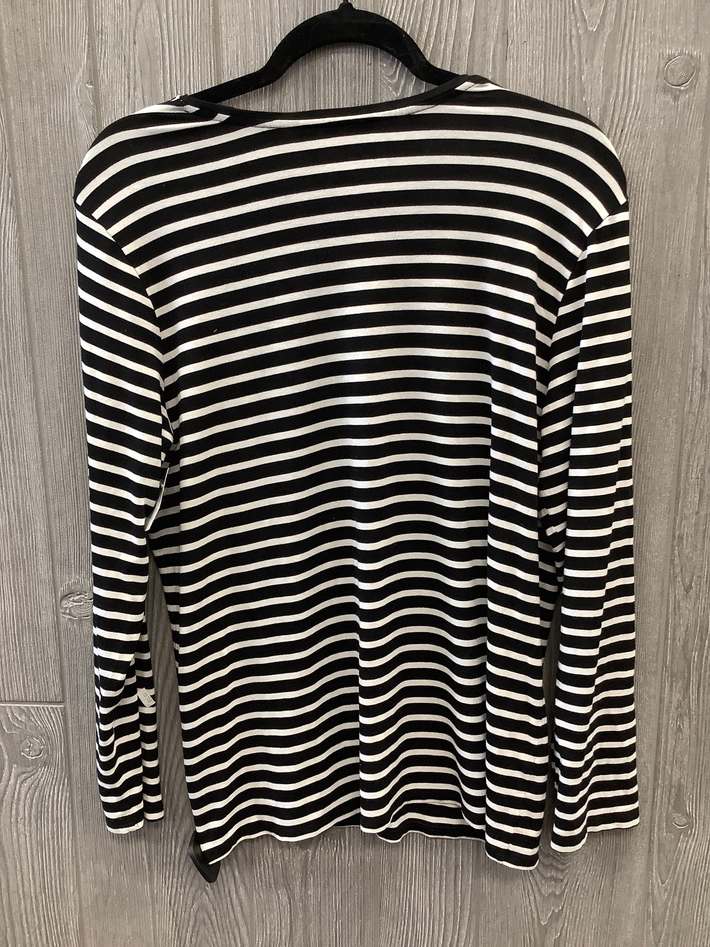 Top Long Sleeve By Chicos In Striped Pattern, Size: L