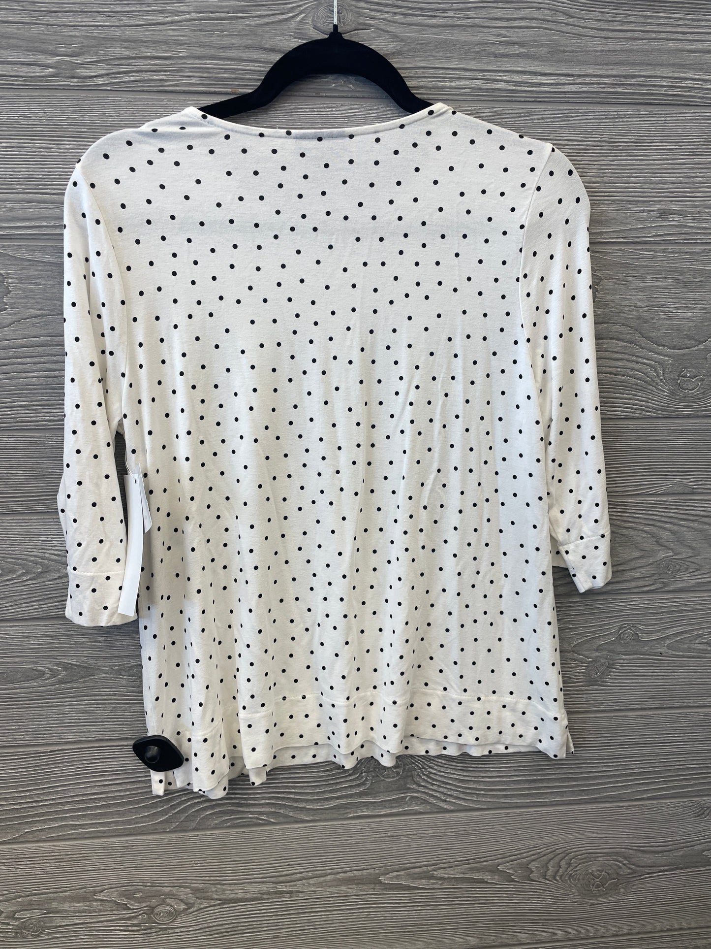 Top 3/4 Sleeve By J. Jill In Polkadot Pattern, Size: Mp