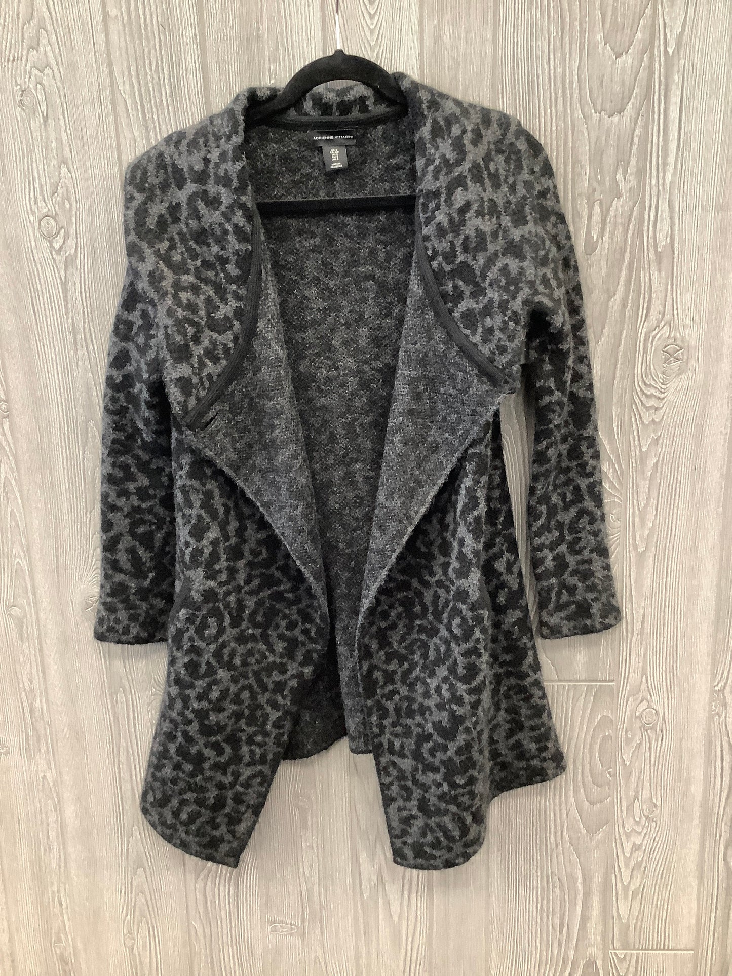 Sweater Cardigan By Adrienne Vittadini In Animal Print, Size: S