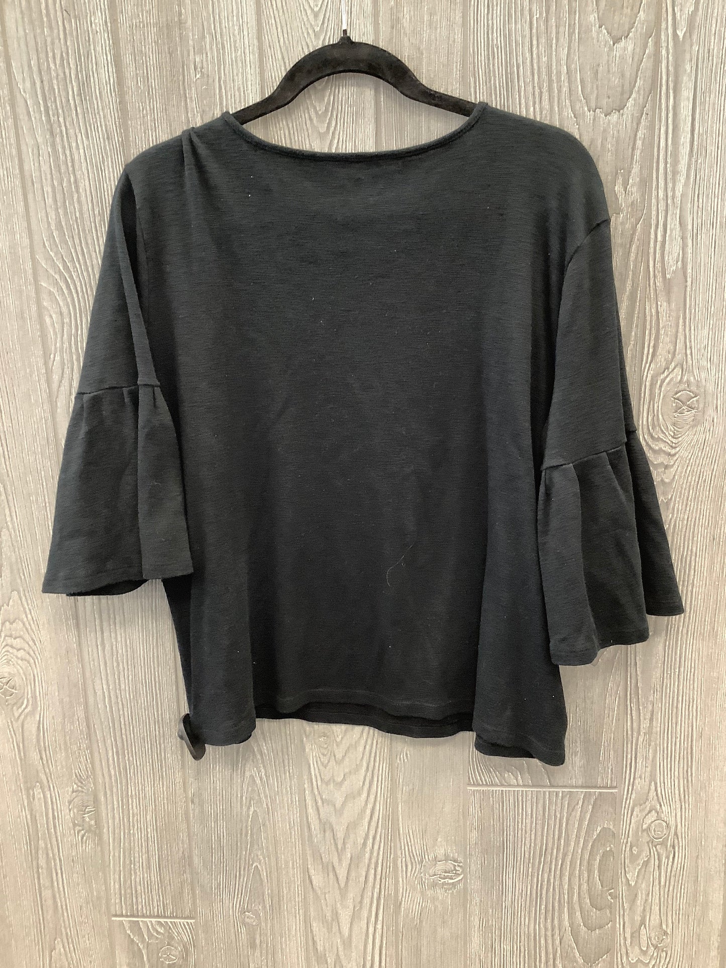 Top 3/4 Sleeve By Gap In Black, Size: L