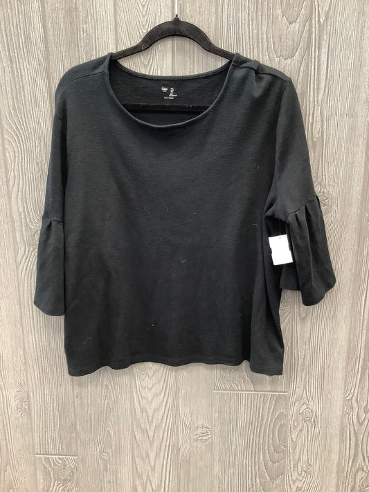 Top 3/4 Sleeve By Gap In Black, Size: L