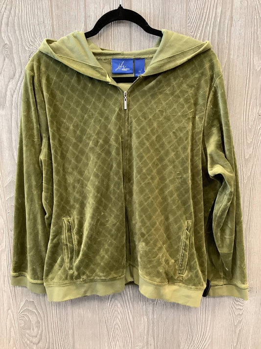 Sweatshirt Hoodie By Clothes Mentor In Green, Size: 2x