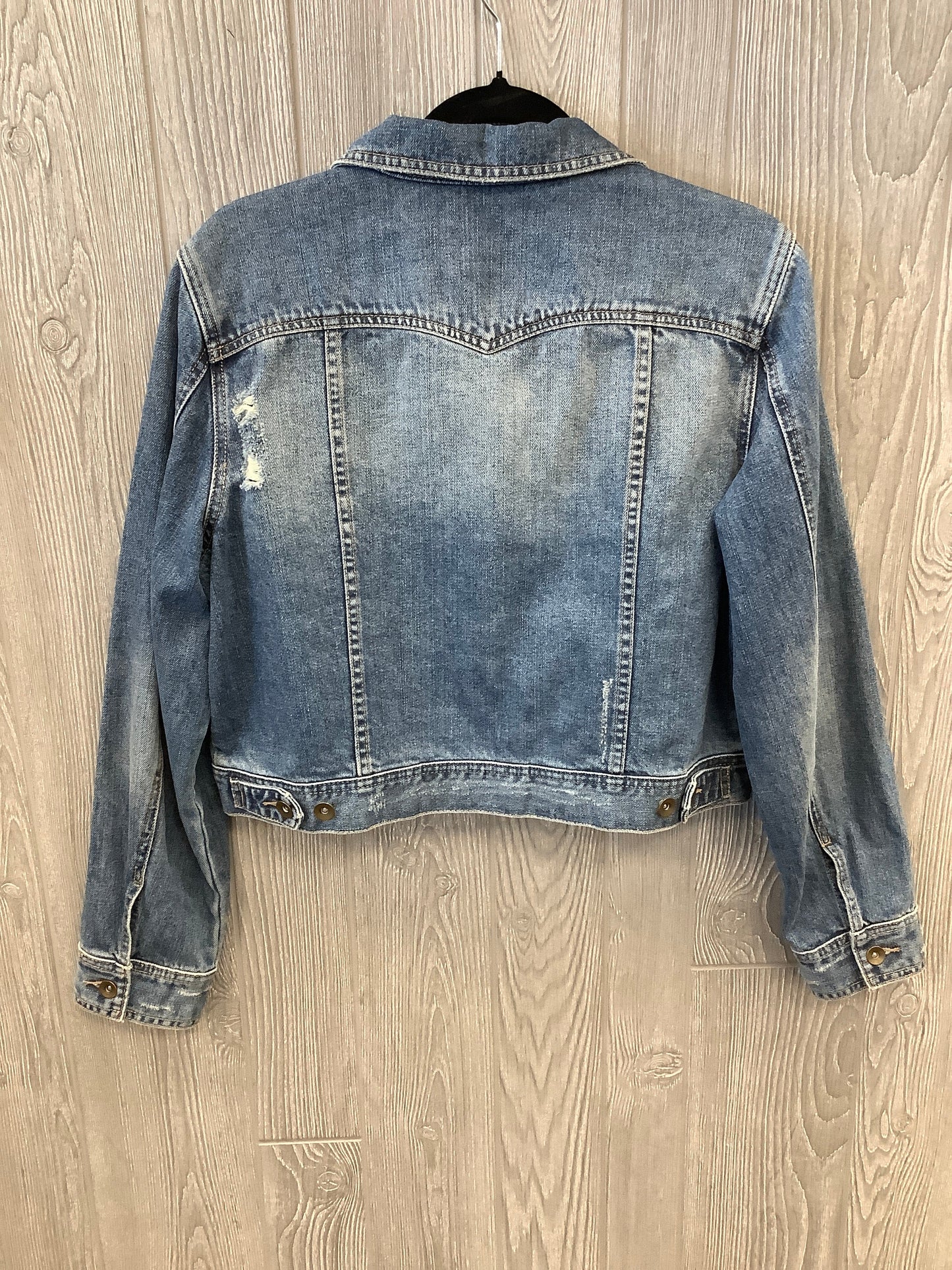 Jacket Denim By Apt 9 In Blue Denim, Size: Xl