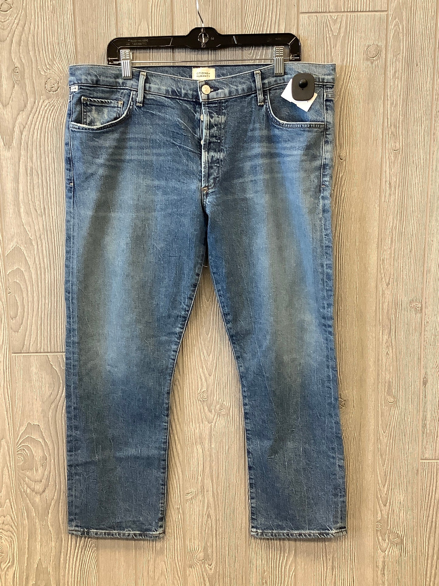 Jeans Cropped By Citizens Of Humanity In Blue Denim, Size: 14