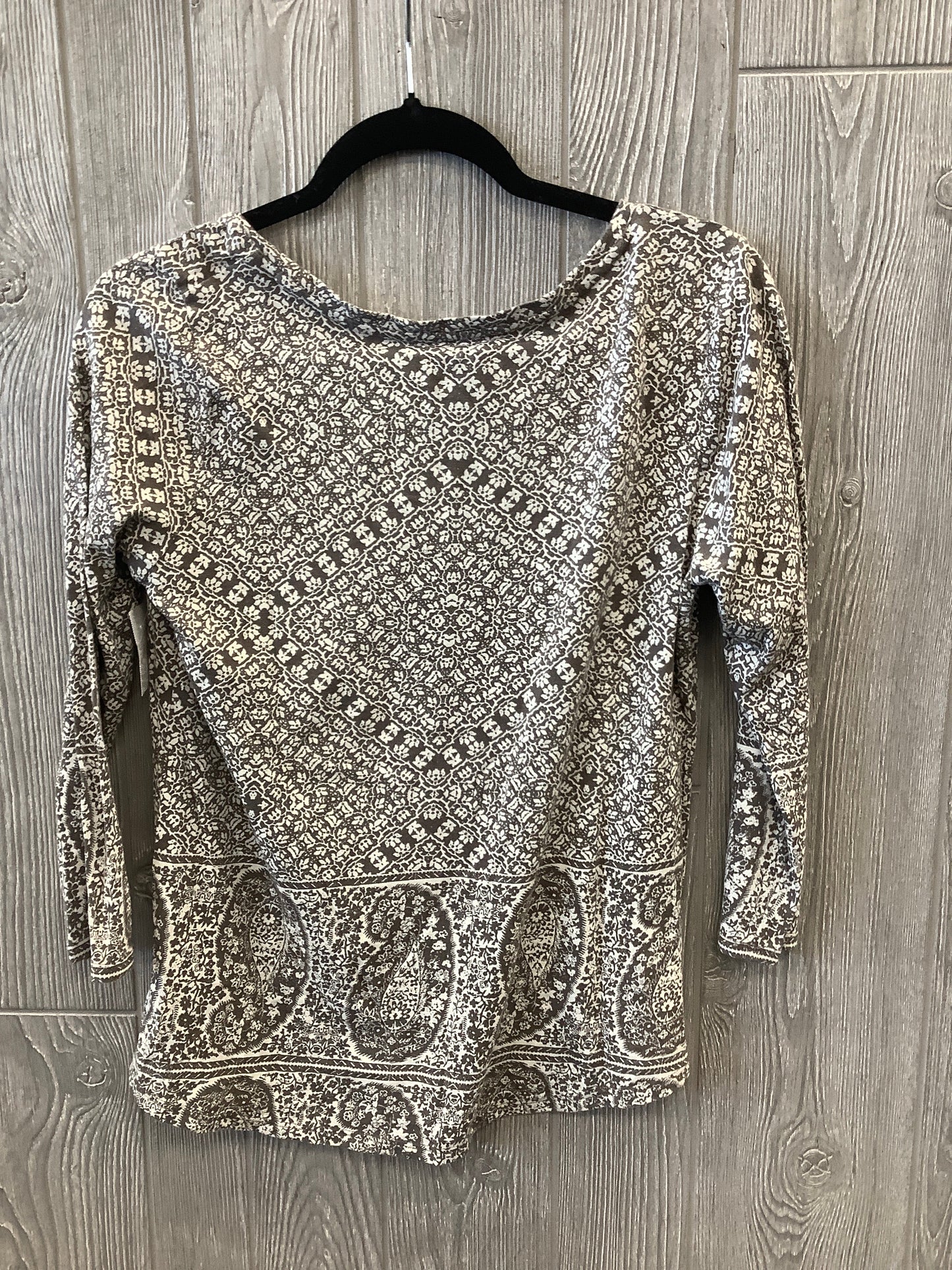 Top Long Sleeve By Lucky Brand In Grey, Size: M