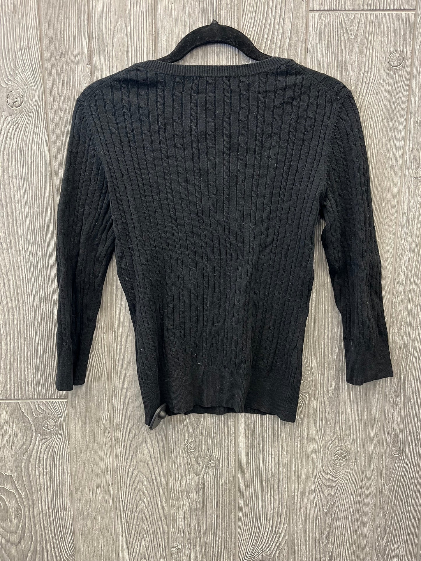 Top Long Sleeve By Merona In Black, Size: M