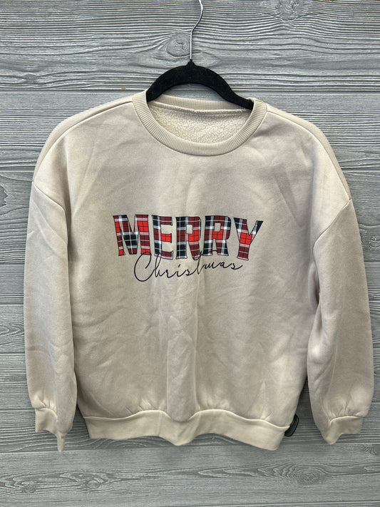 Sweatshirt Crewneck By Shein In Tan, Size: S