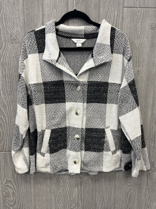 Jacket Shirt By Cj Banks In Plaid Pattern, Size: 1x