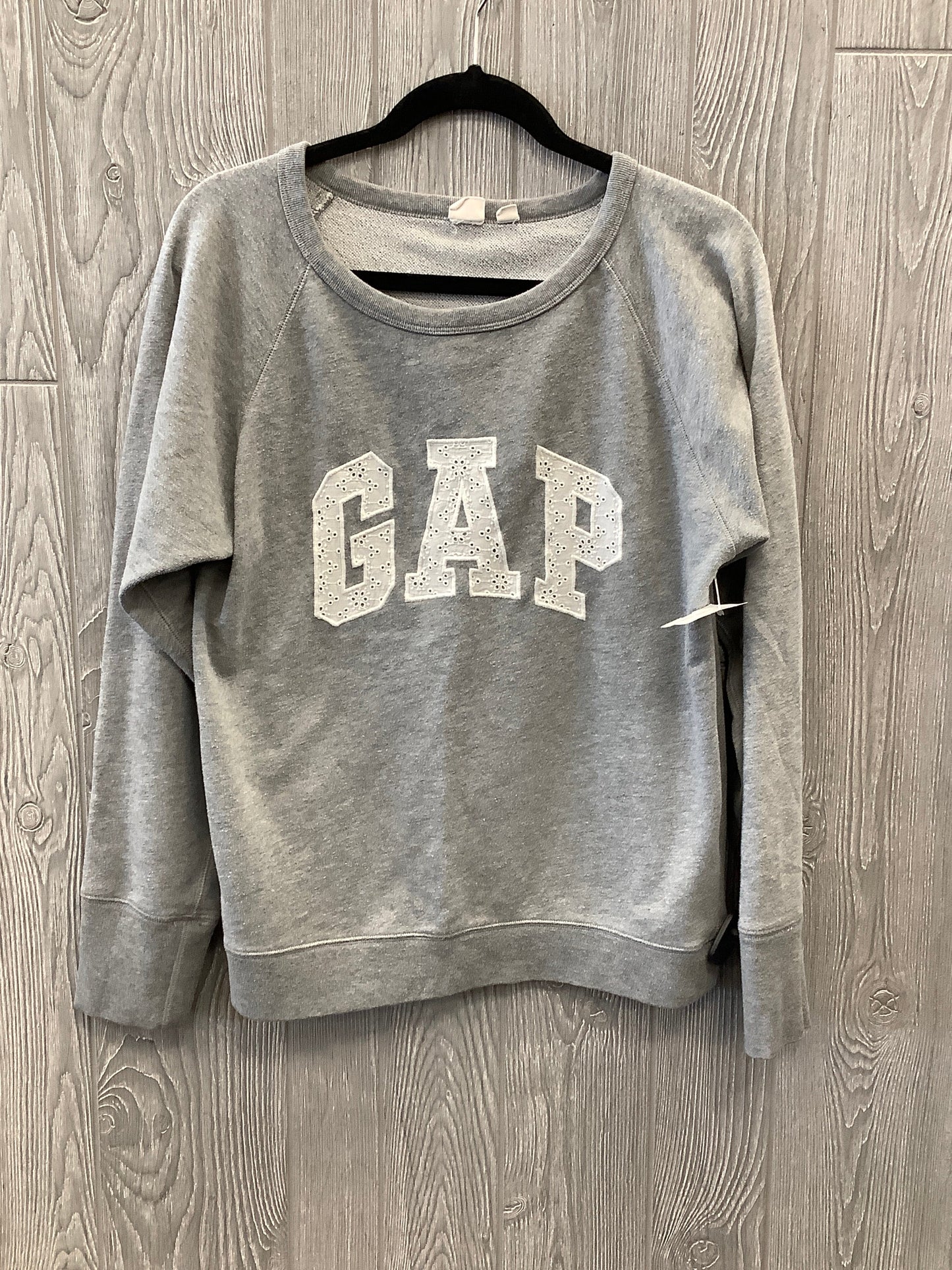 Sweatshirt Crewneck By Gap In Grey, Size: M