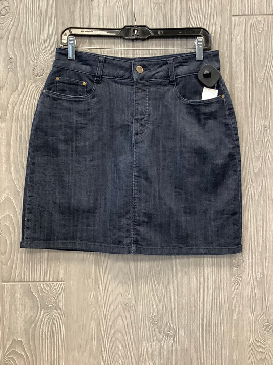 Skirt Midi By Croft And Barrow In Blue Denim, Size: 6