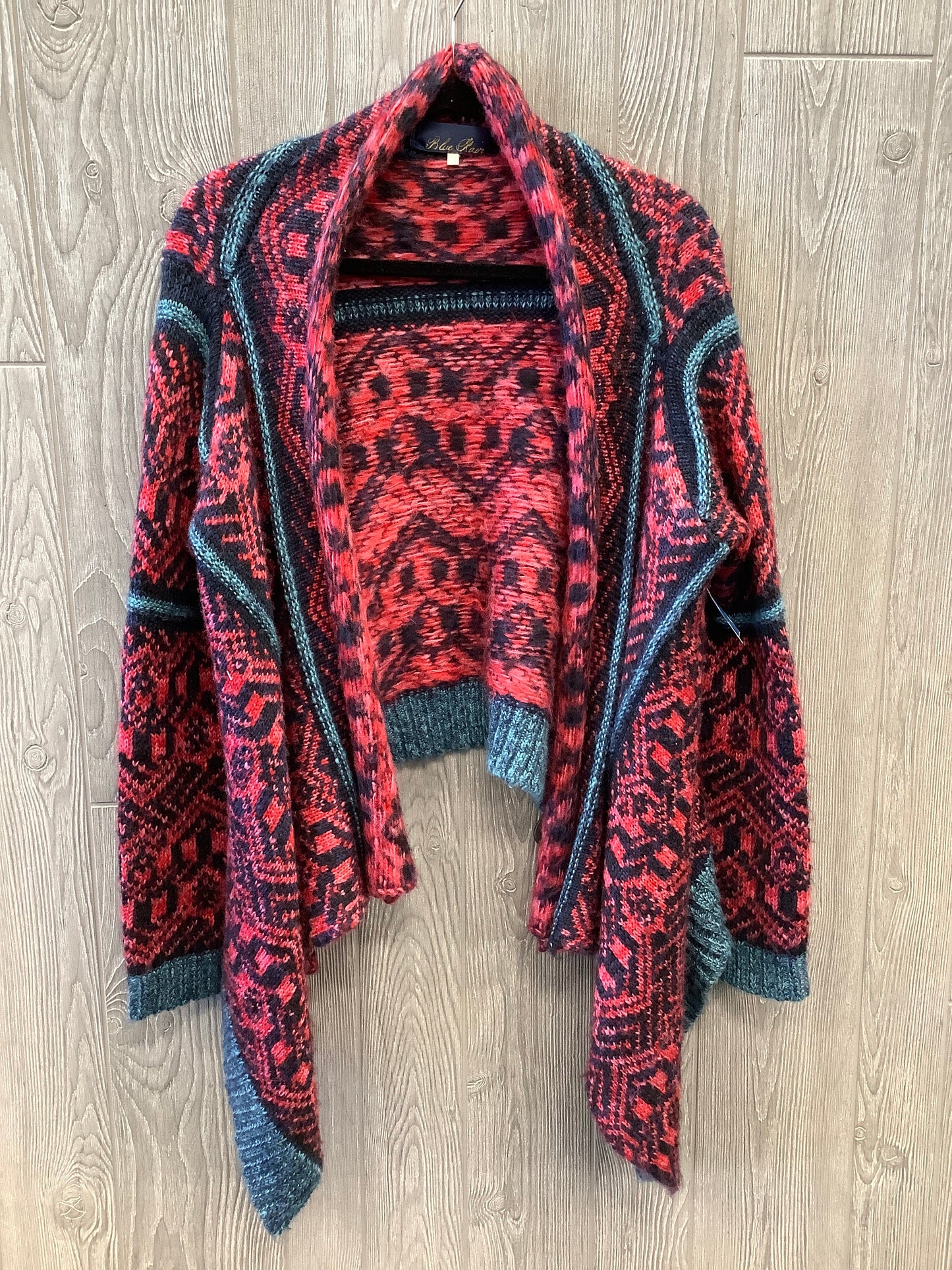 Cardigan By Blue Rain In Blue & Red, Size: M