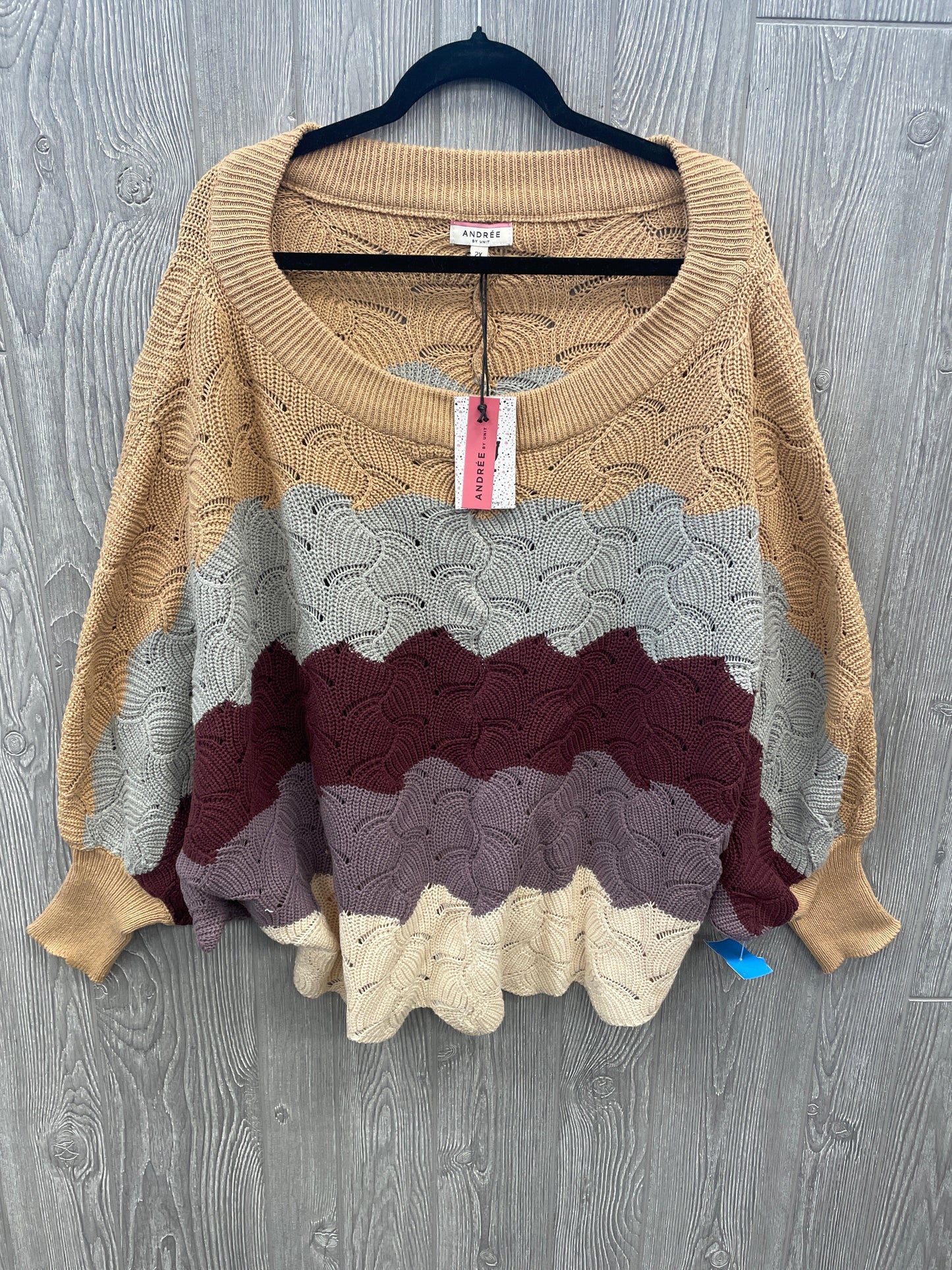 Sweater By Andree By Unit In Multi-colored, Size: 2x