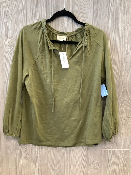 Top Long Sleeve By Style And Company In Green, Size: L