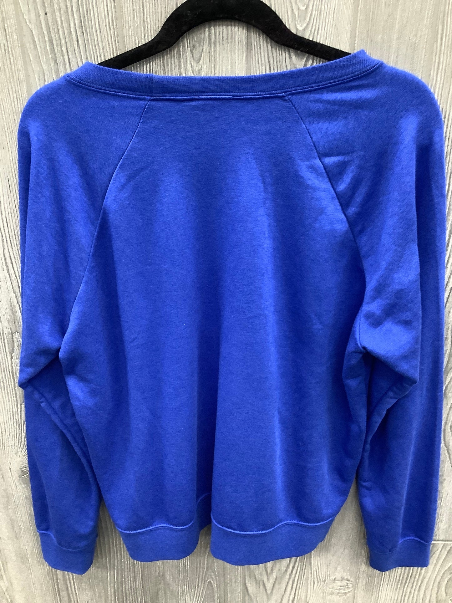 Athletic Top Long Sleeve Crewneck By Nike Apparel In Blue, Size: L