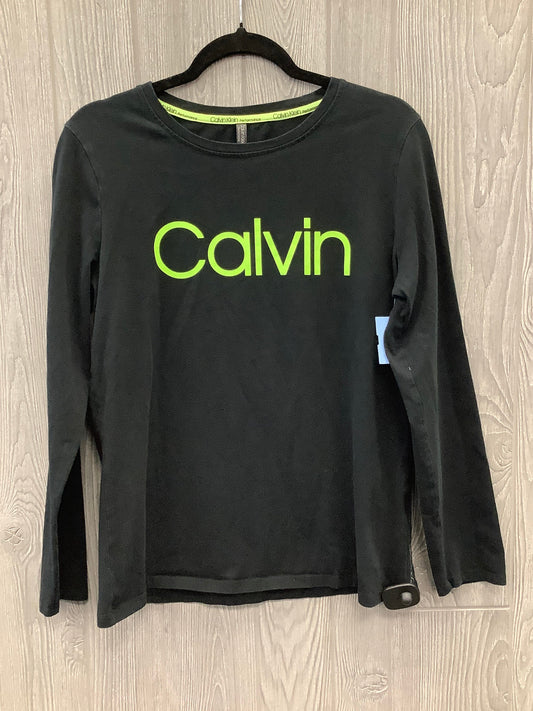 Athletic Top Long Sleeve Crewneck By Calvin Klein Performance In Black, Size: Xl