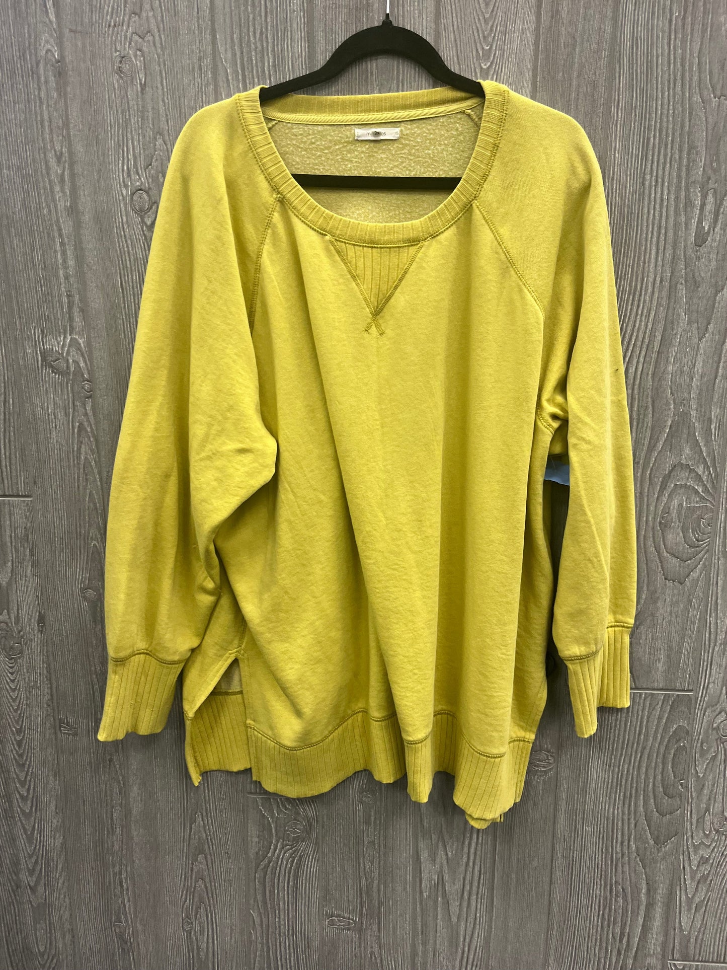 Top Long Sleeve By Maurices In Yellow, Size: 2x