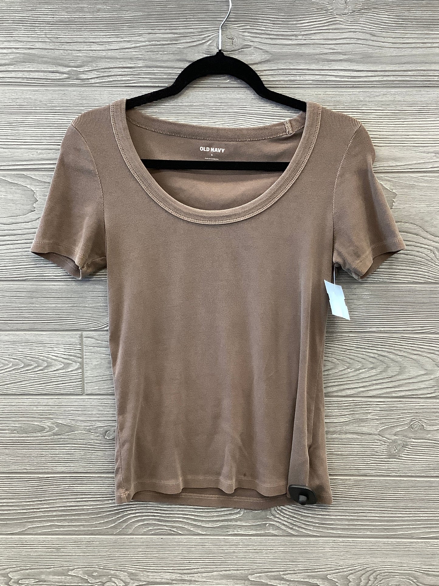 Top Short Sleeve Basic By Old Navy In Brown, Size: M