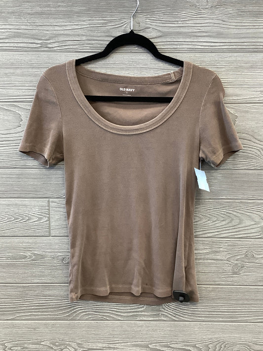 Top Short Sleeve Basic By Old Navy In Brown, Size: M