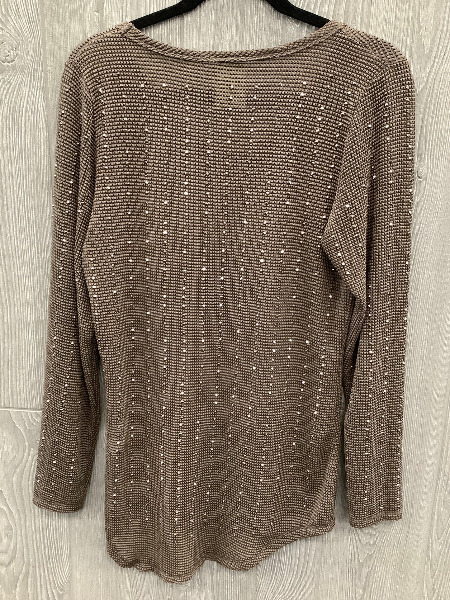 Top Long Sleeve By Vocal In Brown, Size: S