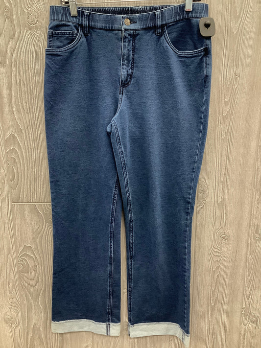 Jeans Straight By Denim And Company In Blue Denim, Size: 8