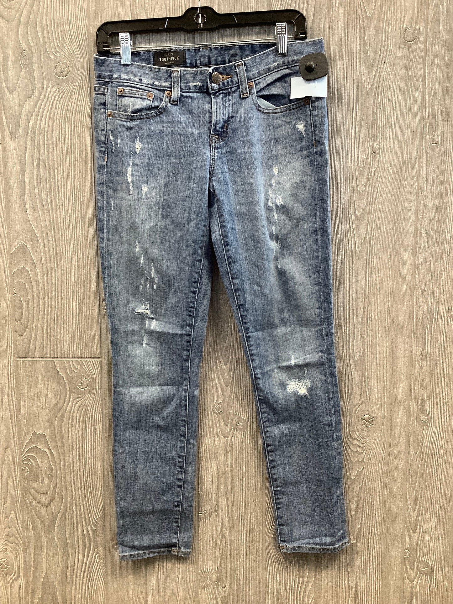 Jeans Skinny By J. Crew In Blue Denim, Size: 4